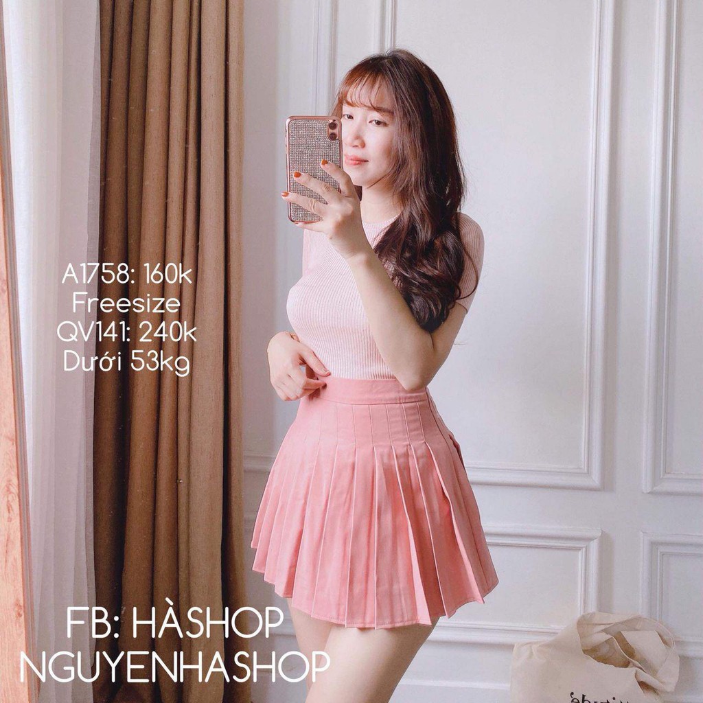 127B1 Chân váy xếp ly tennis trơn, có lót dày dặn, không sợ lộ | BigBuy360 - bigbuy360.vn