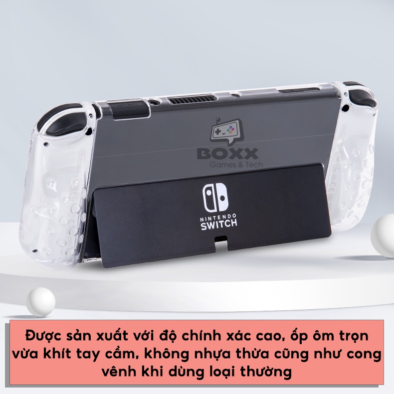 Case trong suốt cho Nintendo Switch Oled, Ốp nhựa cứng trong suốt cho Switch Oled