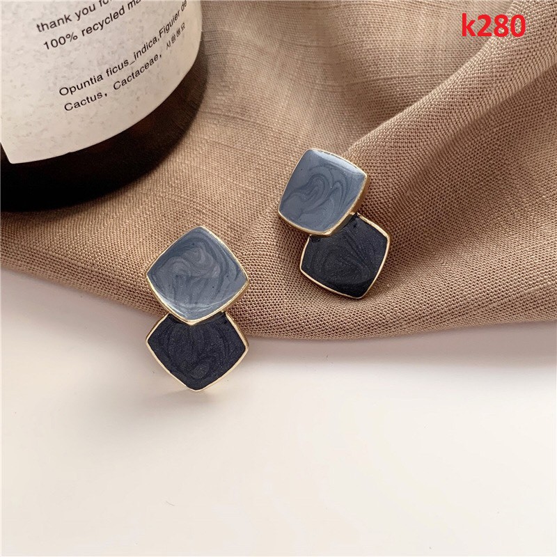 Khuyên tai nữ đá hình học cá tính k280 Mayconner