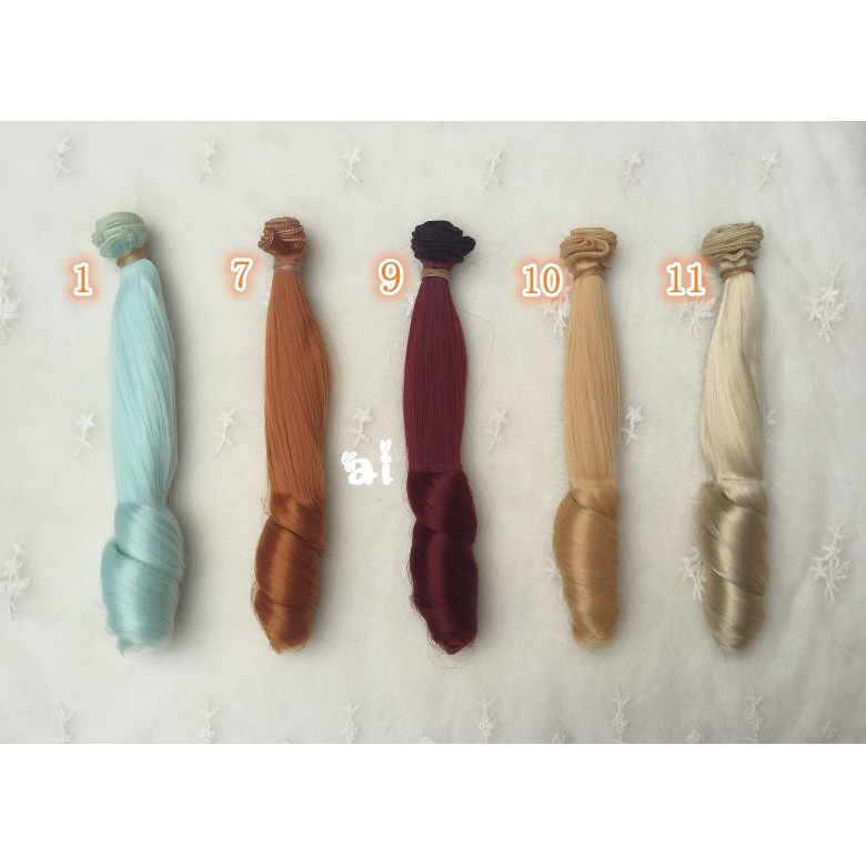 DIY - Tóc giả búp bê (quăn đuôi 20cm)