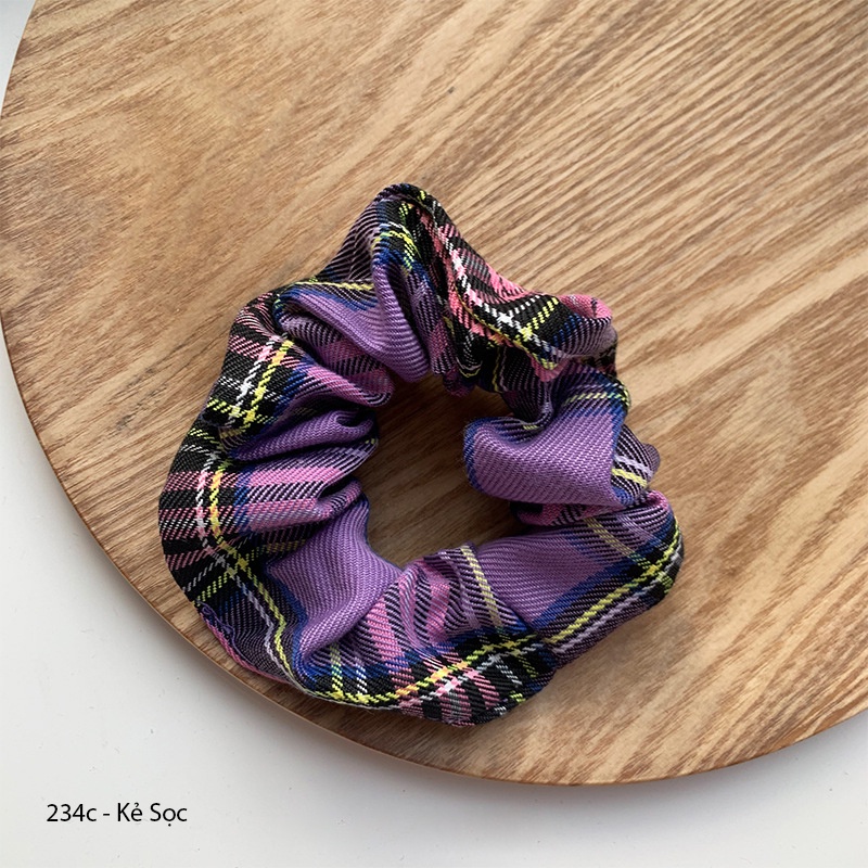 (0234) Dây Chun Scunchies Tím Ngọt Ngào Dễ Thương Phong Cách Hàn Quốc
