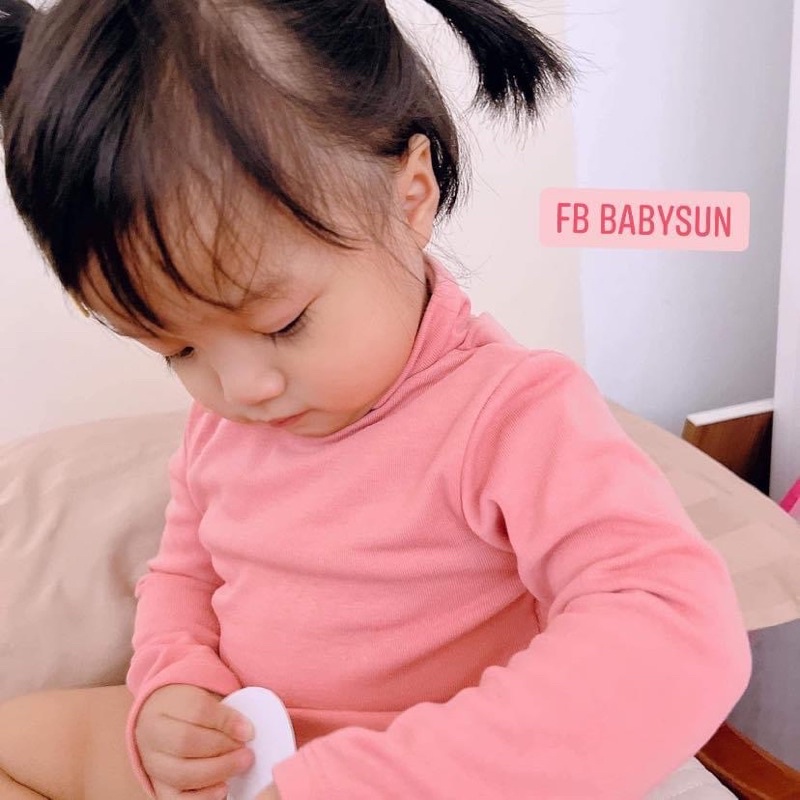Combo 3 áo giữ nhiệt Minky Mom cổ 7 phân cho bé