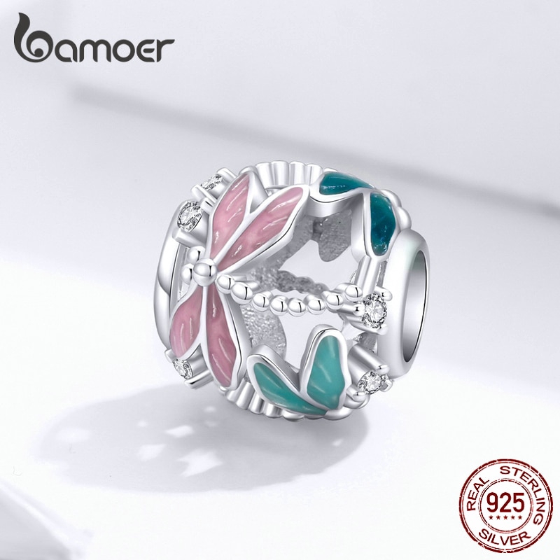 Phụ Kiện Bamoer Bằng Bạc 925 Dùng Làm Trang Sức Hình Chuồn Chuồn