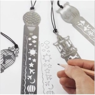 Bookmark kim loại bạc mẫu ruler