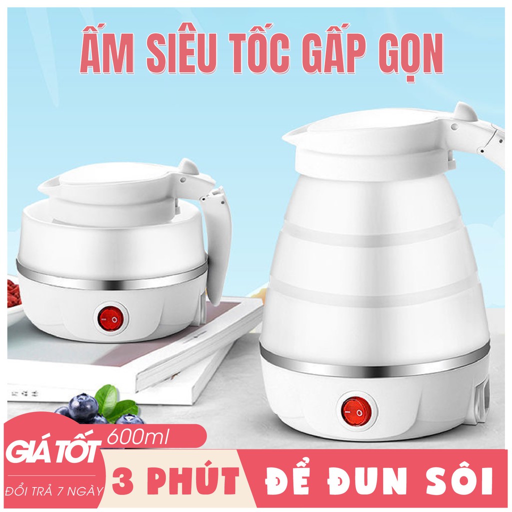 [ SALE LINH ĐÌNH] Ấm siêu tốc gấp gọn WT-B6 600ml siêu tiện lợi(Kingmart68)