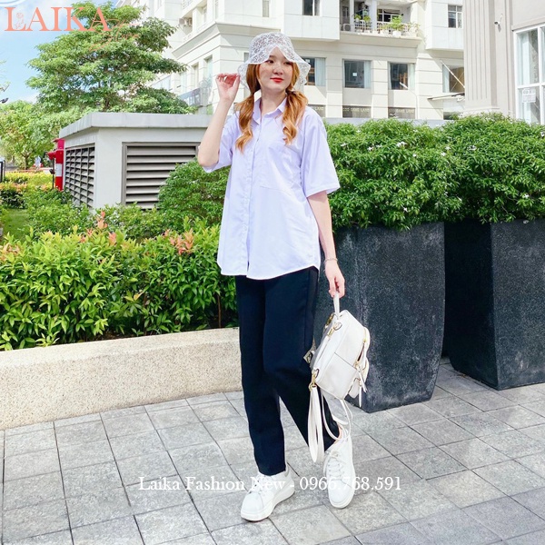 Quần tây baggy đi học nữ lưng cao cạp có đai màu xanh đen dáng dài - Quần baggy vải học sinh dày co giãn nhẹ mặc đi học