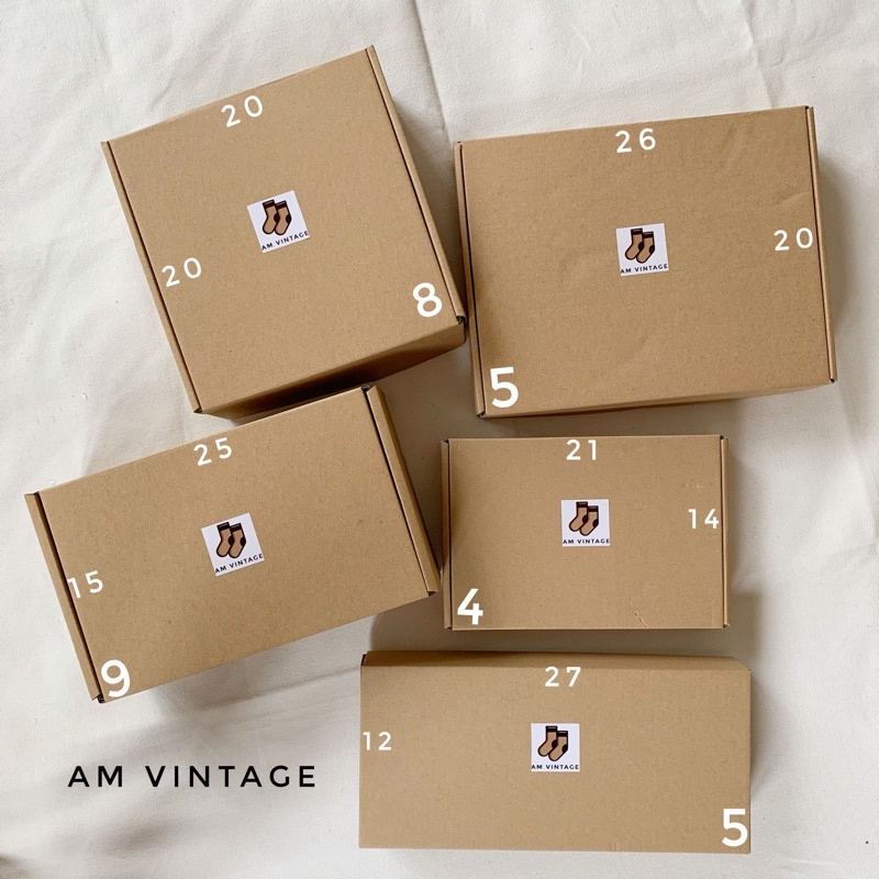 Hộp Quà Tặng Gift Box Giấy Kraft Vintage Đựng Gấu Bông, Nước Ngọt size 25x15x9 (cm)