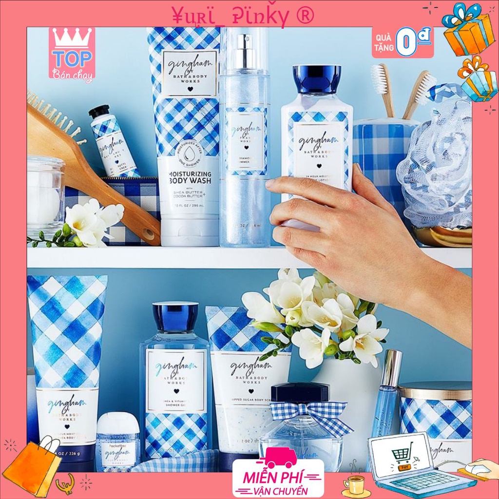 Xịt thơm Có nhũ Bath and Body Works -  GINGHAM (10ml/30ml/50ml/100ml)