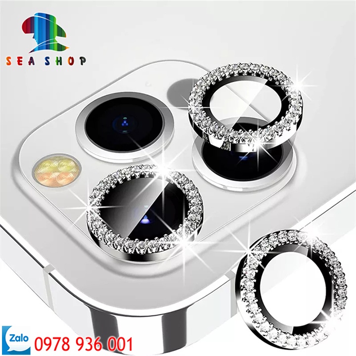 Mắt bảo vệ Camera cho iPhone 13 Mini, 13, 13 Pro Max -Chất liệu TITAN-Không gây yếu sóng-Kính cường lực full màn