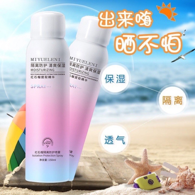 [CÓ SẴN] Xịt Chống Nắng Nâng Tone Trắng Da Miyueleni 150ml