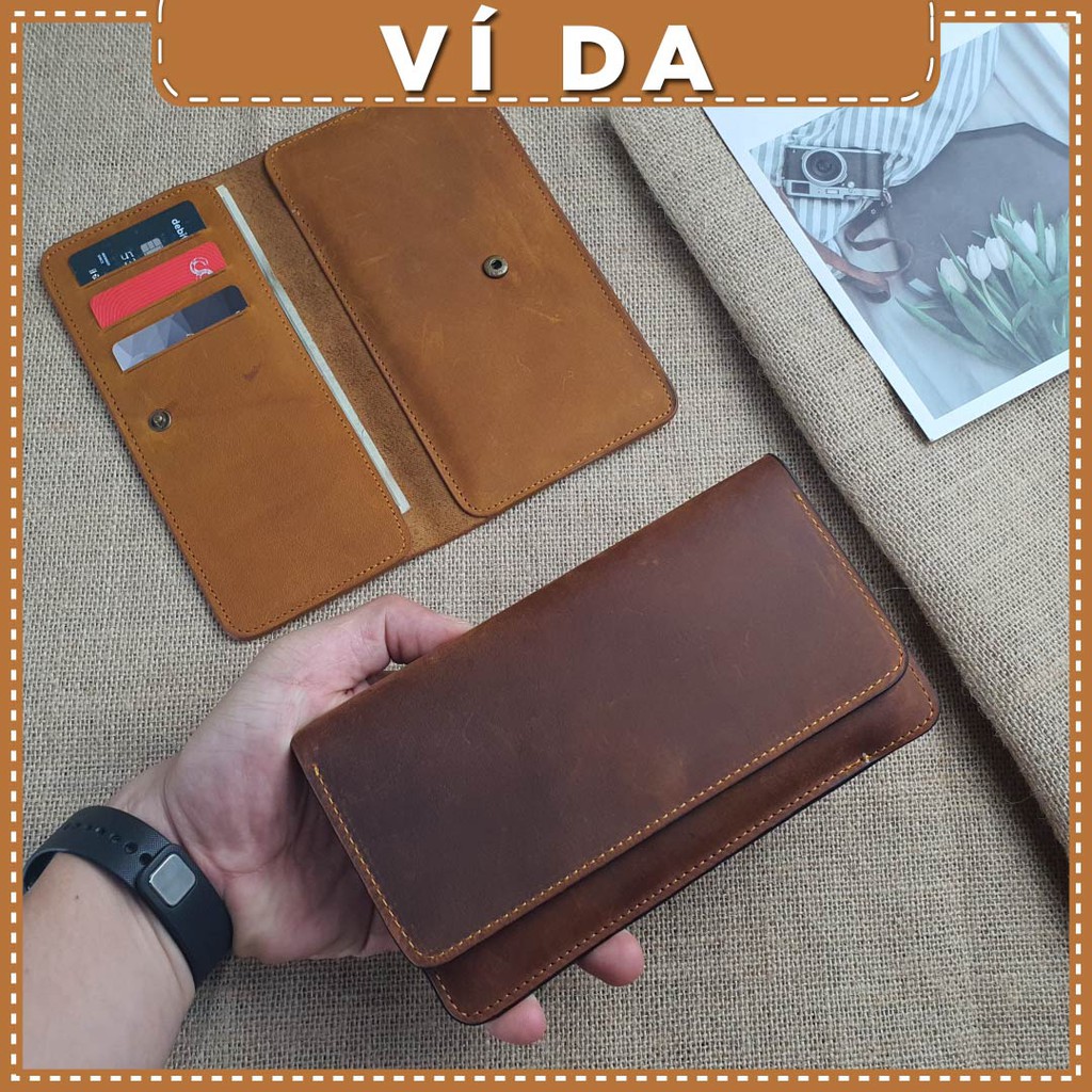 Ví da JTOM Dài Tiện ích Đựng Điện Thoại Kèm Ví Đựng Tiền, ATM, CMND - WL106 - Bảo Hành 3 Năm