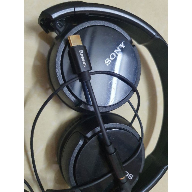 thanh lý combo Tai nghe Sony MDR - ZX110AP + Jack chuyển typeC Baseus L54