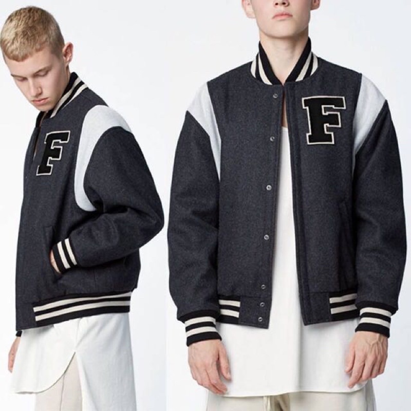 Áo khoác nỉ varsity bomber FOG Fear Of God mùa 2th