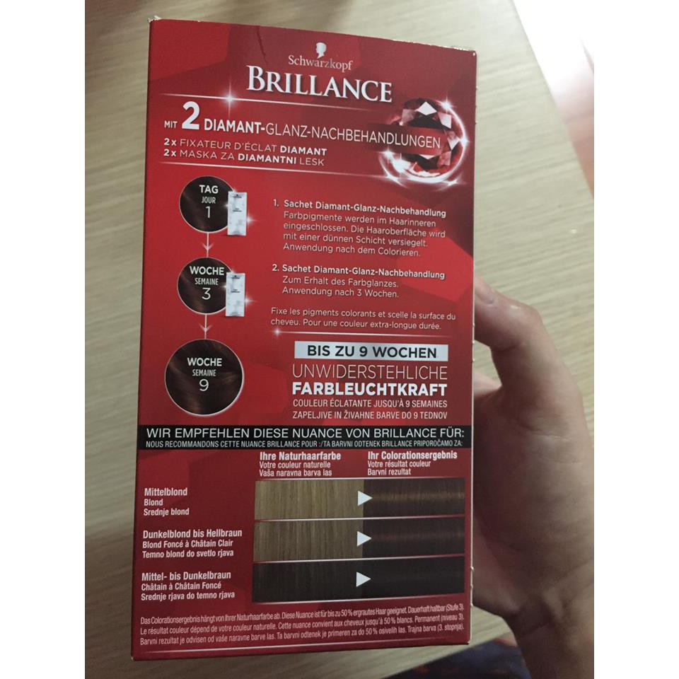 Thuốc nhuộm tóc của Đức Brilliance màu 874  hãng Schwarzkopf