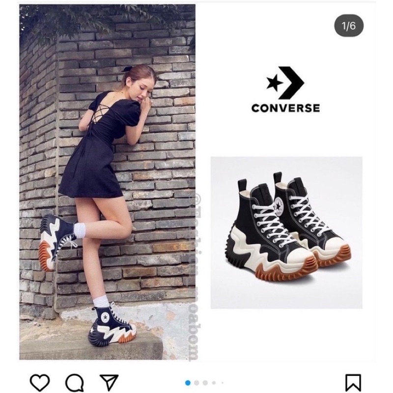 GIÀY CONVES RUN STAR MOTION ĐEN CỔ CAO SC