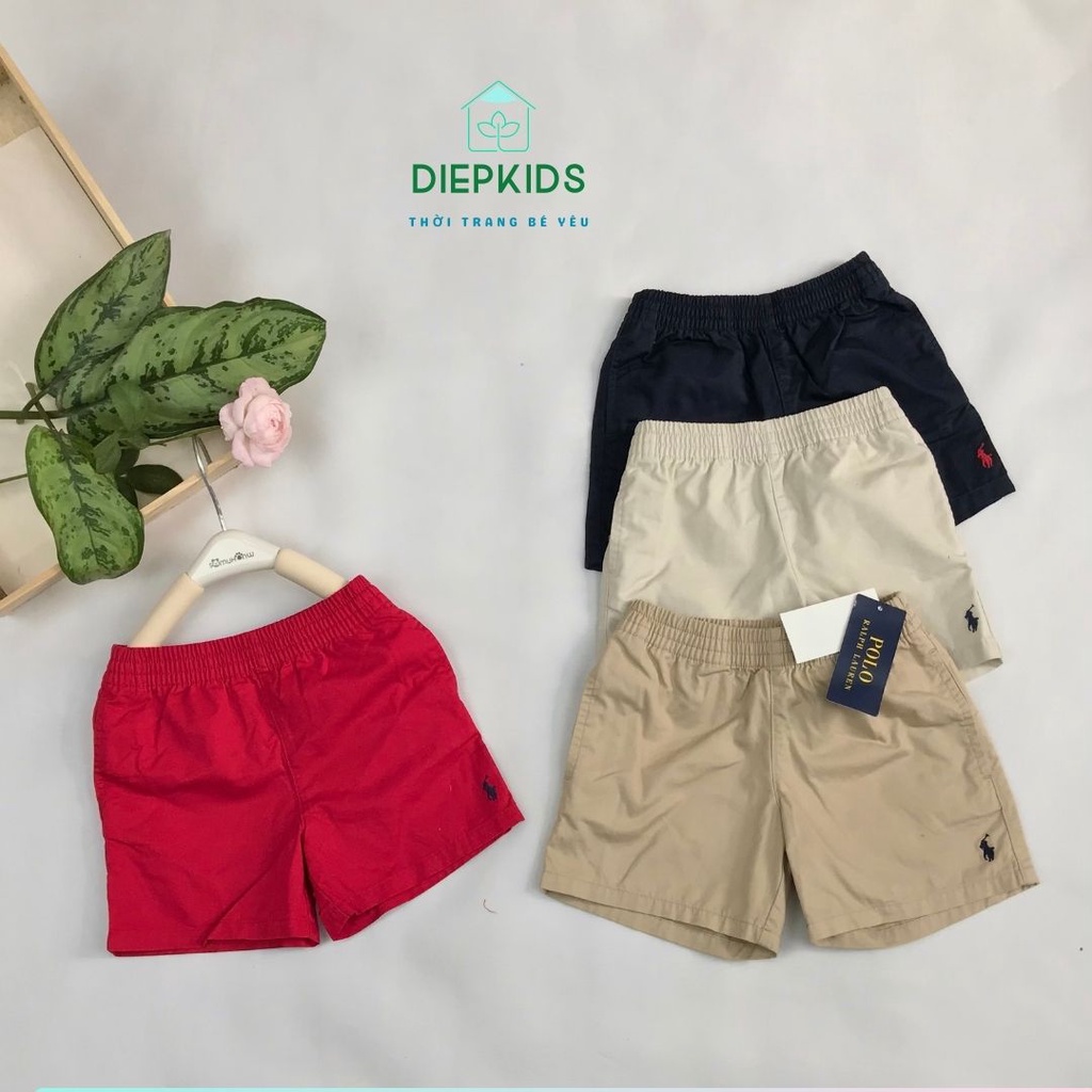 Quần đùi bé trai quần sooc kaki cho bé 6-15kg Polo xuất dư-Q13422