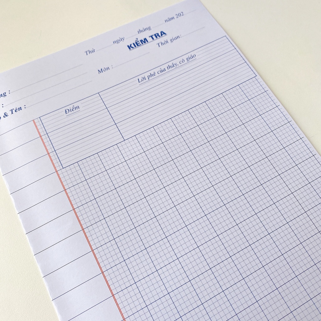 Giấy Kiểm Tra Tiểu Học / Cấp 2/ Cấp 3 Klong/Thiên Long- Hidari