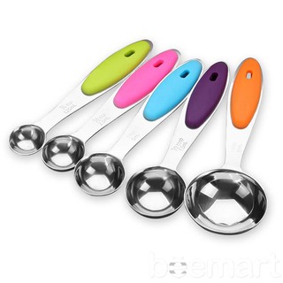 Bộ thìa định lượng, sâu muỗng định lượng gram - ml 5 màu