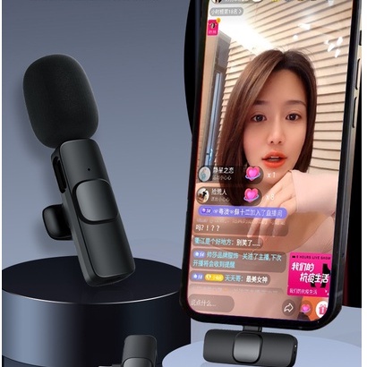 Tik Tok Micro Lavalier không dây Micrô âm thanh di động Mic ghi âm video cho Iphone Android Trò chơi trực tiếp Điện thoại di động Máy ảnh phát trực tiếp Youtubers Facebook Live Stream