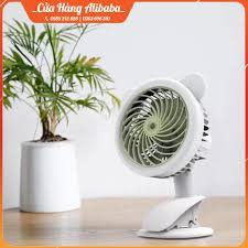 Quạt tích điện mini kẹp bàn
