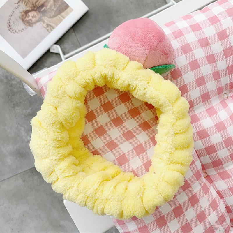 Băng đô màu hồng trang trí hình quả đào dễ thương