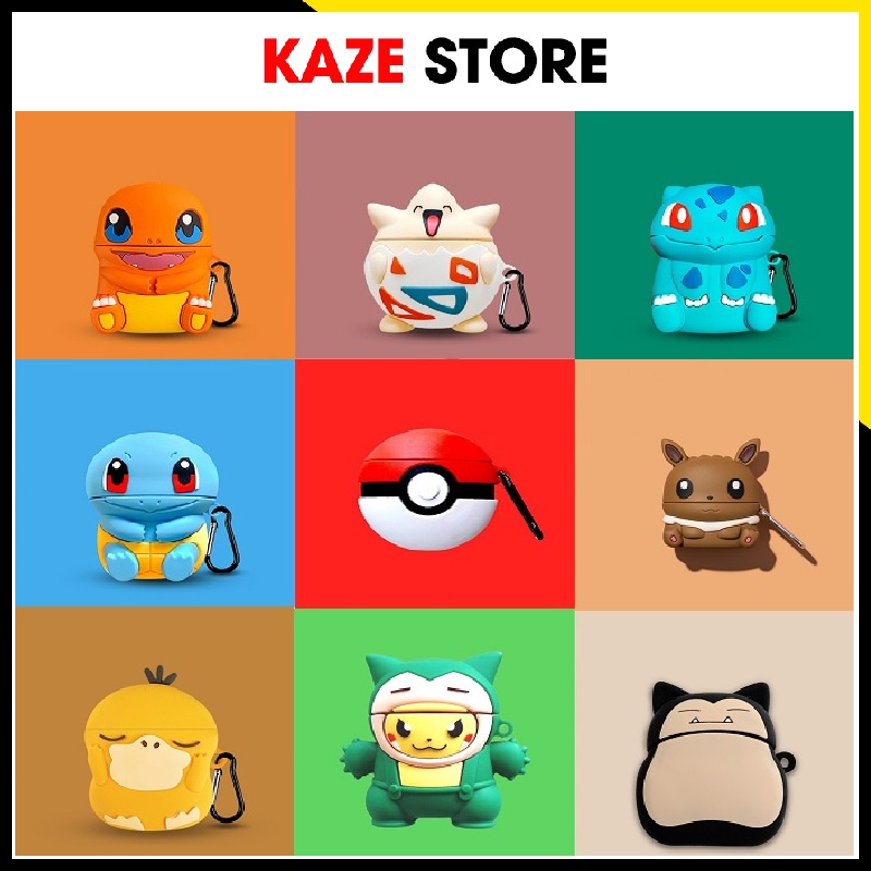 Vỏ Ốp Pokemon  Ari bảo vệ bao đựng tai nghe bluetooth 1/2/Pro/i12/i9/i7/tws chống va đập
