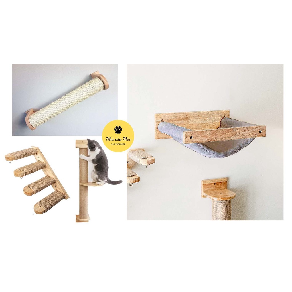 Trụ cào móng, nhà cây, cattree treo tường