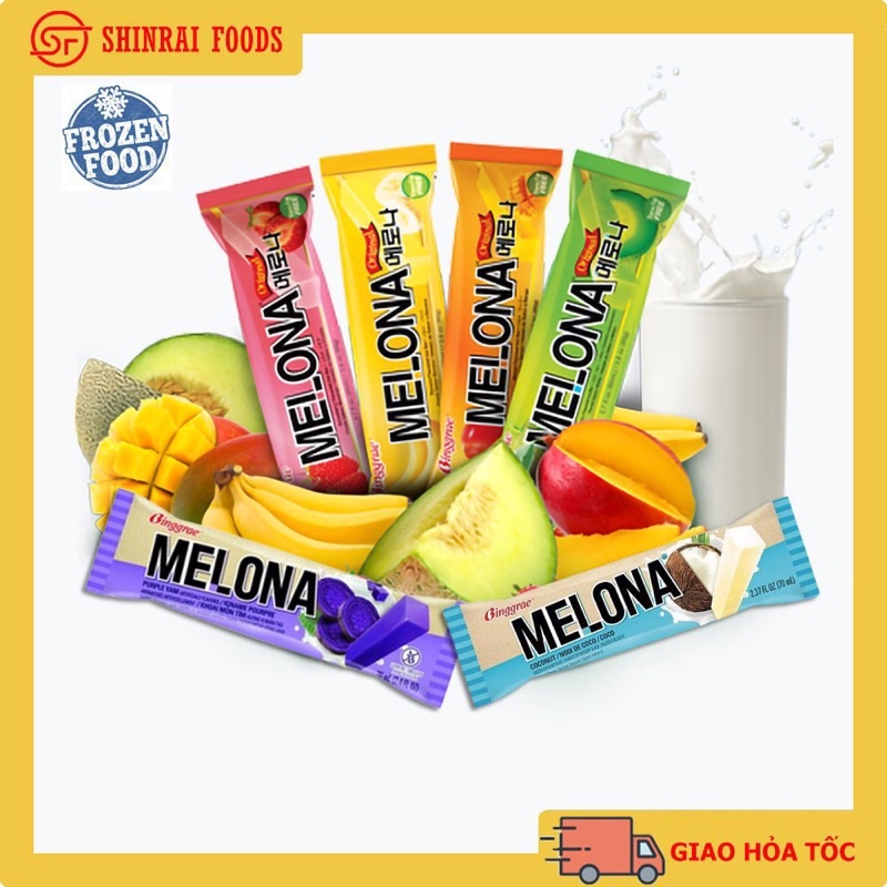 Kem trái cây Melona Binggrae Hàn Quốc( cây 70ml)