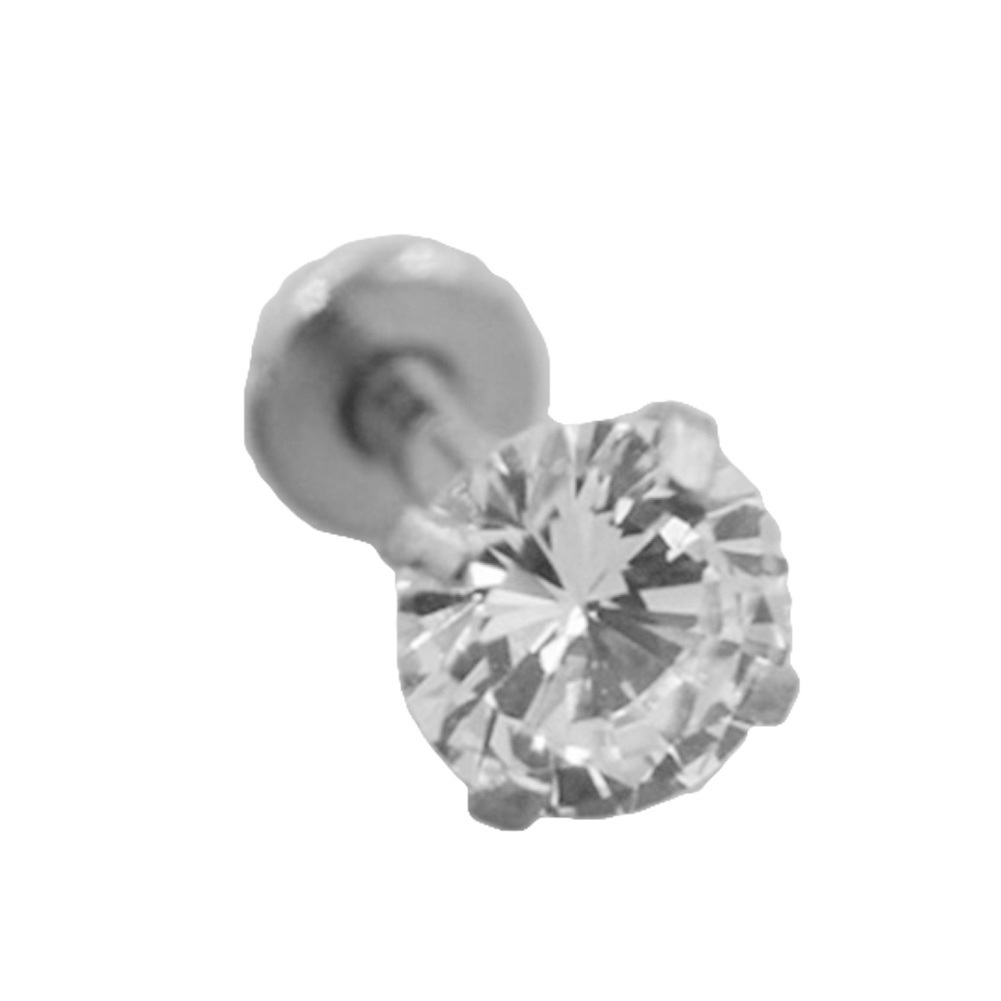 1 Khuyên Xỏ Môi / Tai / Môi Đính Đá Zirconia Thời Trang Unisex