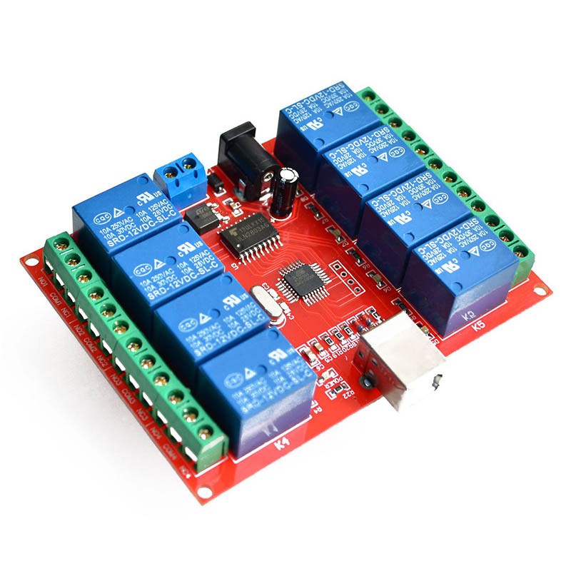 1 Mô Đun Rơ Le Điều Khiển Hẹn Giờ 8 Kênh DC 12V