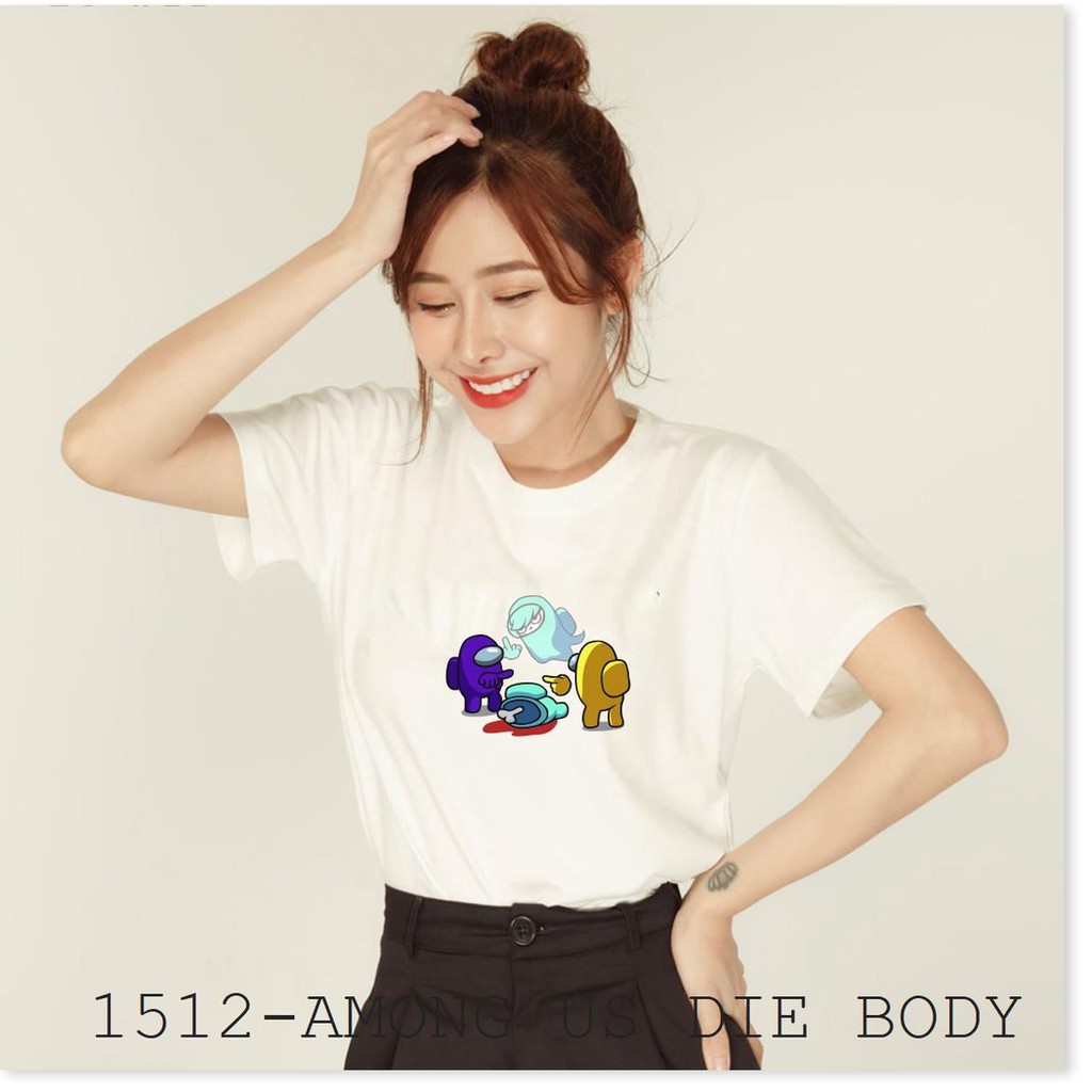 ÁO THUN TAY LỠ IN HÌNH AMONG US BODY PHONG CÁCH HÀN QUỐC FREE SIZE