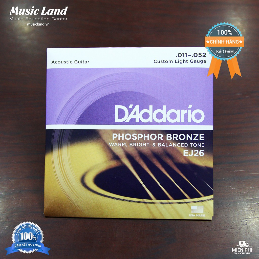 Dây đàn Guitar Acoustic D'addario EJ26