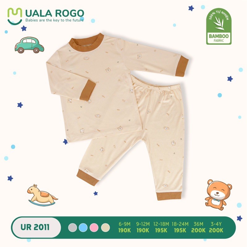 Bộ dài tay bamboo ualarogo 6m - 4Y