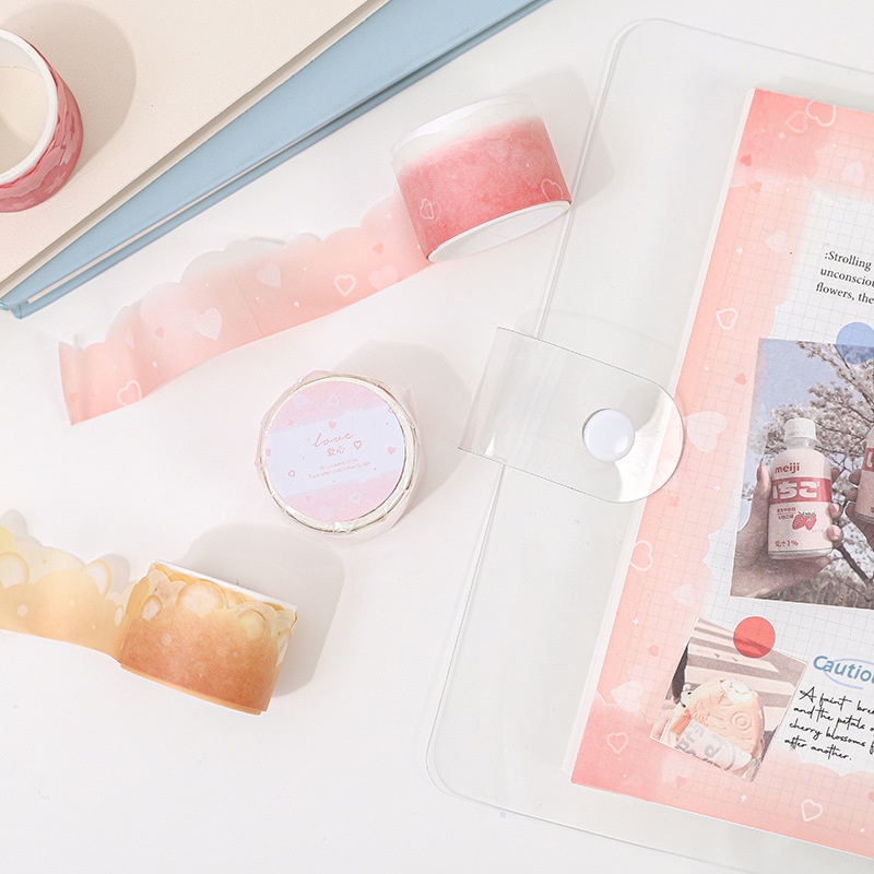 Washi tape Cuộn Băng Keo Washi Màu Gradient Độc Đáo Dùng Trang Trí Sổ Tay/ Sổ Tay