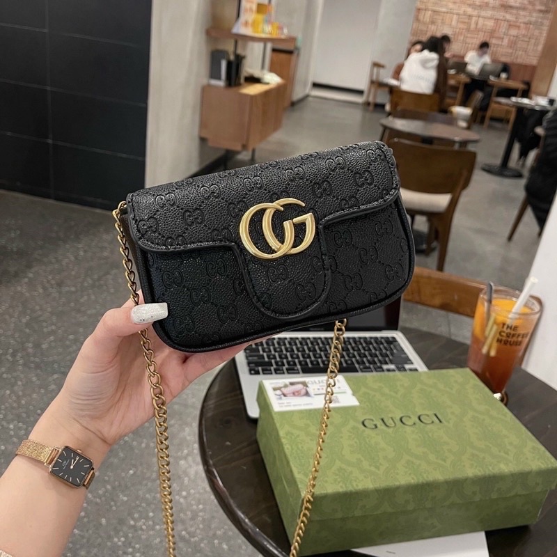 Túi Xách GC Nữ, Túi Đeo Chéo Thời Trang Size 18cm