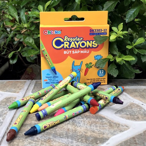 Bút Sáp Màu Duka: Reglar Crayons (12 Màu) DK3303-12