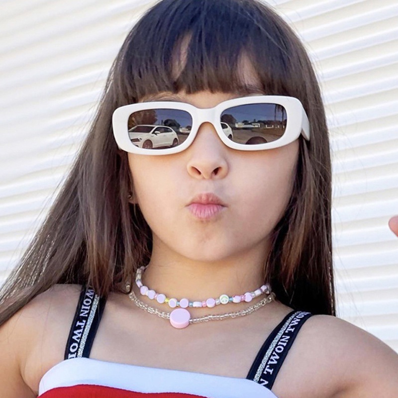 Kính Mát Gọng Vuông Chống Tia UV Nhiều Màu Sắc Dành Cho Trẻ Em Xu hướng Kính Chụp Ảnh Catwalk siêu ngầu trẻ em