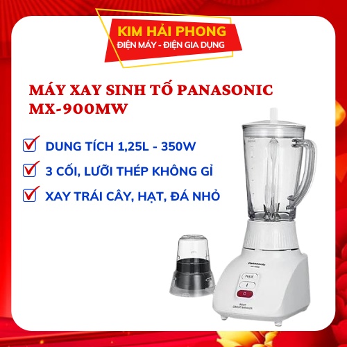 Máy xay sinh tố Panasonic MX-900MW dung tích 1 lít - 350W xay hoa quả, trái cây, đá nhỏ, các loại hạt