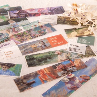 Set 2 miếng dán trang trí sổ tay hình cô gái dễ thương