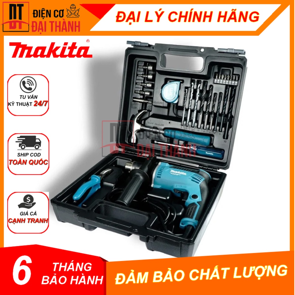 Máy khoan búa 430W kèm 26 phụ kiện Makita M8103KX2B
