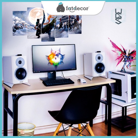 SET 5 Decal One piece - Decal dán tường, trang trí phòng, bàn máy tính