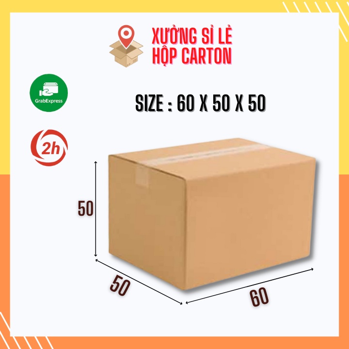 Thùng giấy chuyển nhà 60x50x50 SILECARTON hộp carton gói hàng, đựng quần áo , để đồ trang điểm tiện lợi