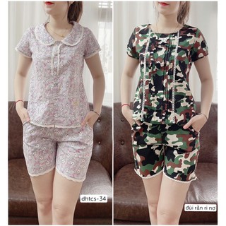 Set đồ đùi mặc nhà vải Kate thô( lụa) thoáng mát