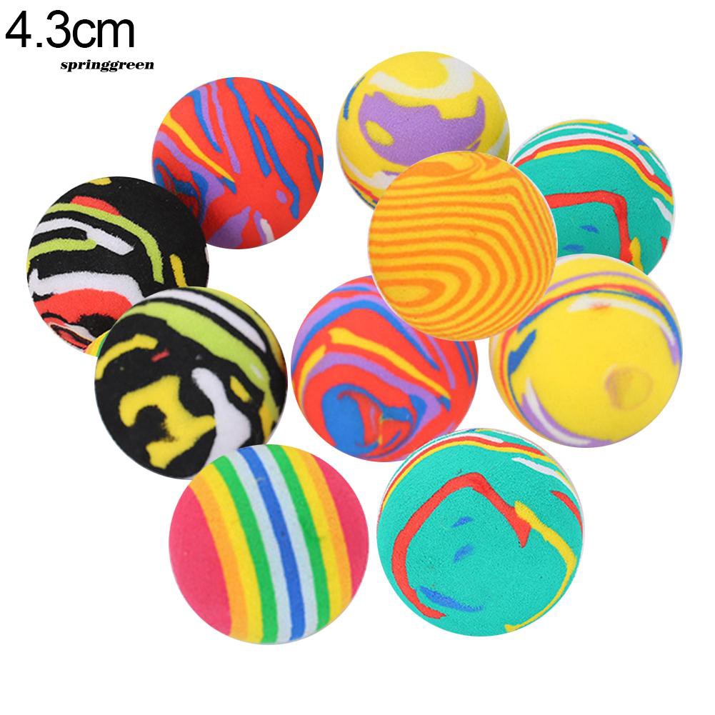 Set 10 Quả Bóng Nhiều Màu Sắc Dùng Làm Đồ Chơi Cho Mèo Cưng