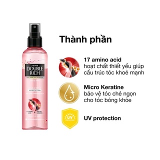 Xịt Dưỡng Tóc Mềm Mượt Double Rich 250 ml