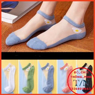 Tất vớ 💕quá hot 💕set 10 đôi tất ren lụa hoa cúc hot trend 2020
