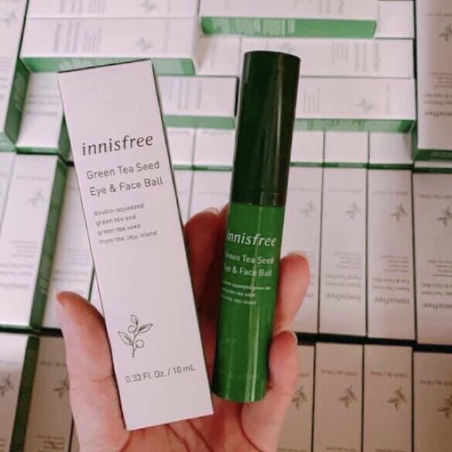 Thanh Lăn Tinh Chất Dưỡng Mắt và Mặt Innisfree Green Tea Seed Eye &amp; Face Ball Innisfree 10ml