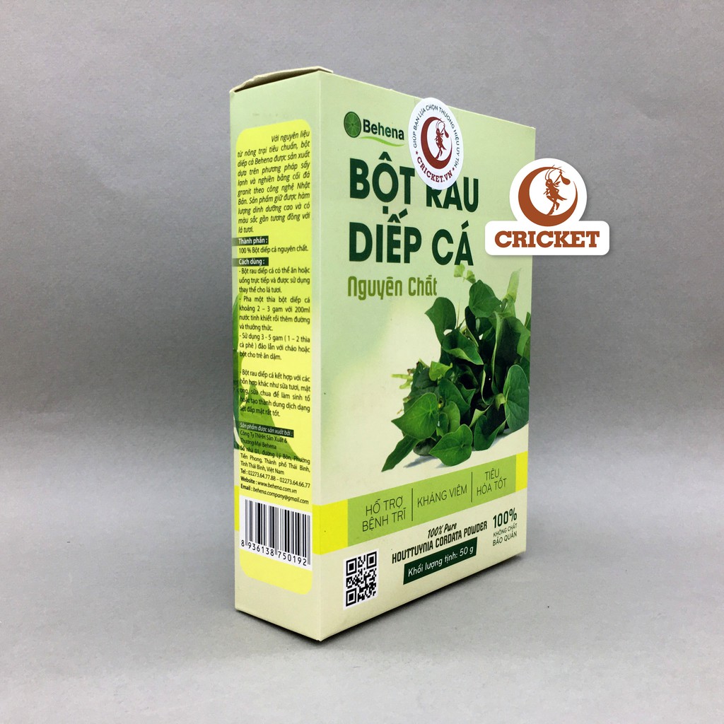 Bột Diếp Cá Nguyên Chất Sấy Lạnh Behena (50g) Hỗ Trợ Bệnh Trĩ, Ngừa Viêm, Hết Mụn Mờ Thâm, Làm Đẹp Da,Trắng Da, Detox | BigBuy360 - bigbuy360.vn