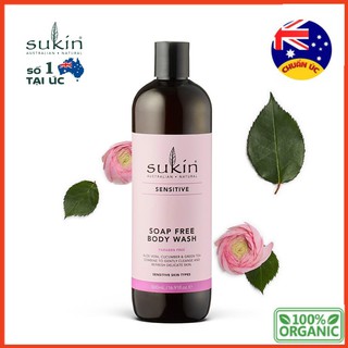 [HÀNG CÓ SẲN] Sữa tắm không xà phòng cho da nhạy cảm Sukin Sensitive Soap Free Body Wash 500ml