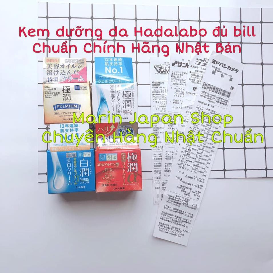 (Có bill siêu thị Nhật) Kem dưỡng Hadalabo shop về thêm đủ 4 màu của hãng rồi các chế ơi hàng nội địa Nhật nha